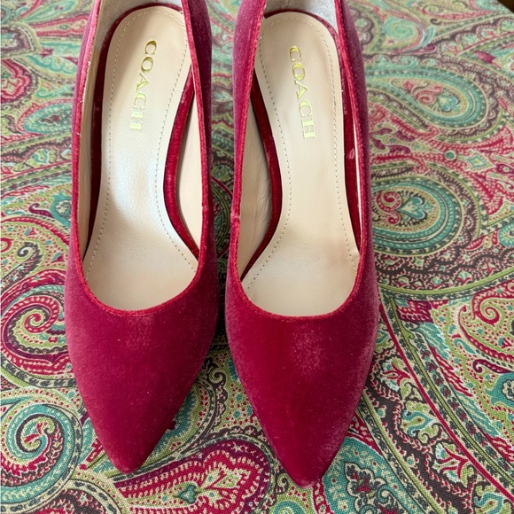 Coach Skyler Velvet Leather Pumps US 8.5B EU 39 - Picture 1 of 6